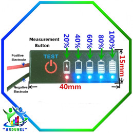 MODULO INDICADOR DE VOLTAJE DE BATERIA DE LITIO 3.7V MODULO INDICADOR DE VOLTAJE DE BATERIA DE LITIO 3.7V