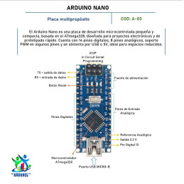 ARDUINO NANO CON  CABLE USB