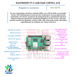 RASPBERRY PI 5 4GB RAM CORTEX-A76