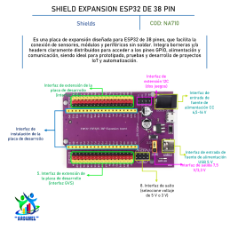 SHIELD EXPANSION ESP32 DE 38 PIN