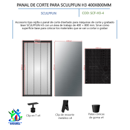 PANAL DE CORTE PARA SCULPFUN H3 400X800MM