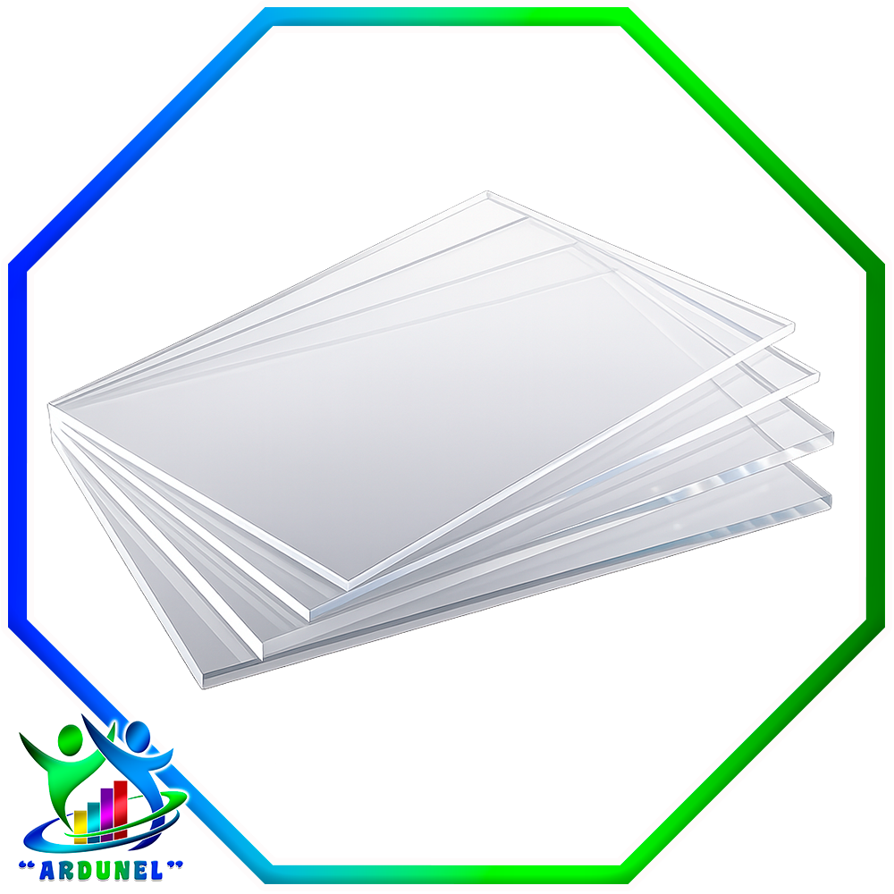 LAMINA DE ACRILICO INDUSTRIAL TRANSPARENTE 120X244 CM DE 3MM